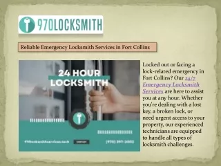Reliable Emergency Locksmith Services in Fort Collins