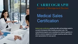 Advance Your Career: Online Medical Sales Certification