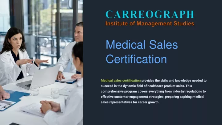 medical sales certification