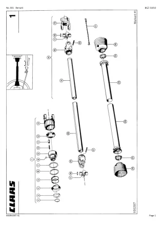 CLAAS MARKANT 41 Baler Parts Catalogue Manual Instant Download (SN 01500011-01599999)