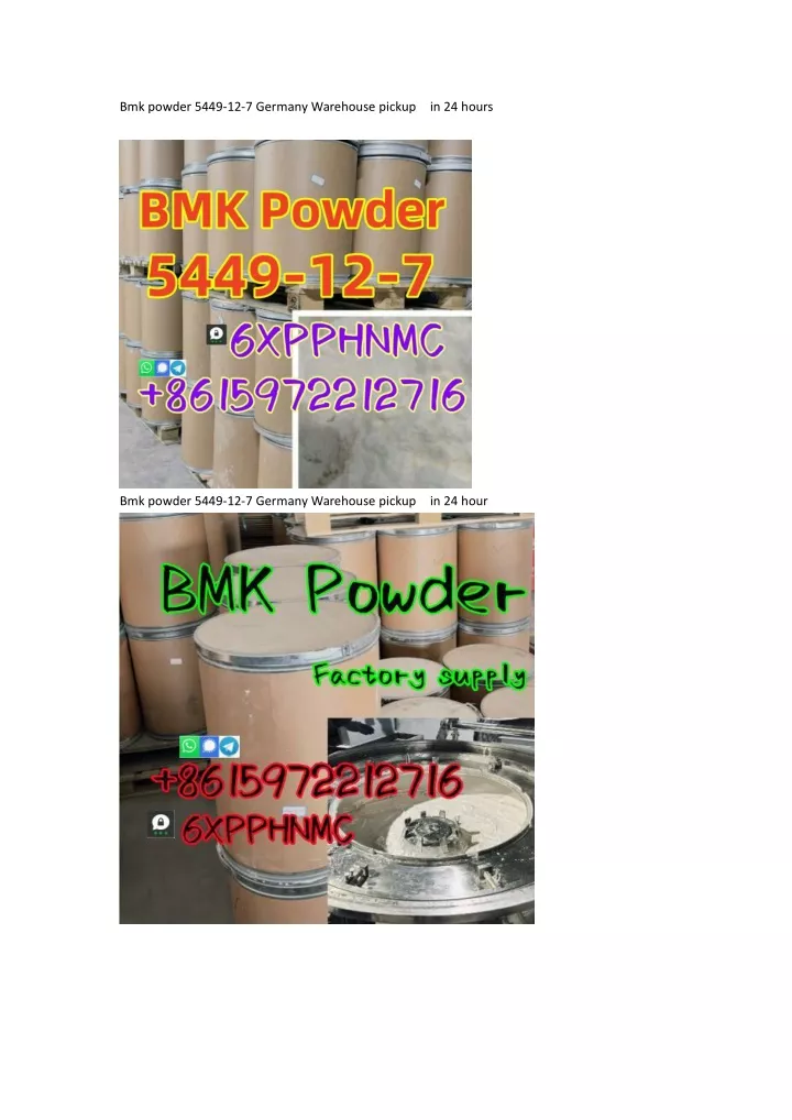 bmk powder 5449 12 7 germany warehouse pickup