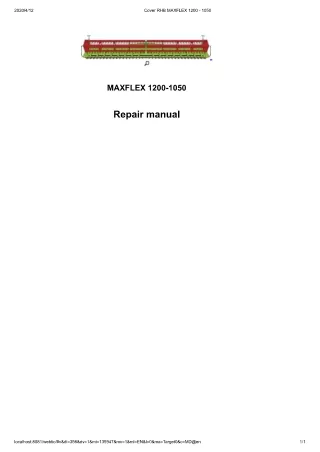 CLAAS MAXFLEX 1200-1050 Service Repair Manual Instant Download