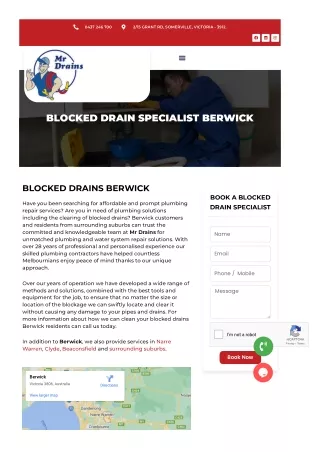 Blocked Drains Narre Warren