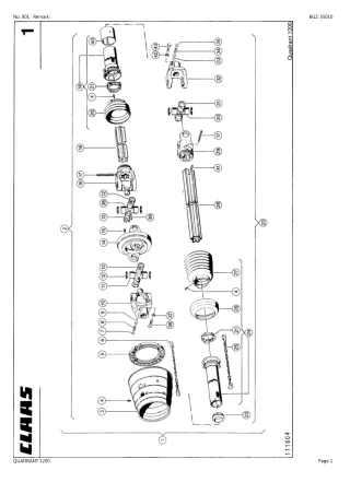 CLAAS QUADRANT 1200 Baler Parts Catalogue Manual Instant Download (SN 04200011-04299999)