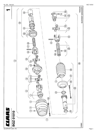 CLAAS QUADRANT 2200 AND RC Baler Parts Catalogue Manual Instant Download (SN 73500011-73599999)