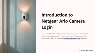 Introduction-to-Netgear-Arlo-Camera-Login