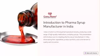 Pharma Syrup Manufacturer in India