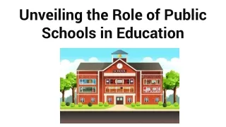 Unveiling the Role of Public Schools in Education