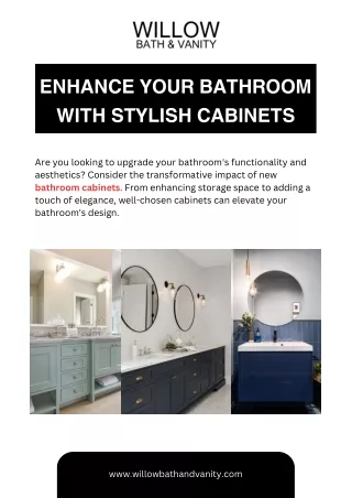 Enhance Your Bathroom with Stylish Cabinets
