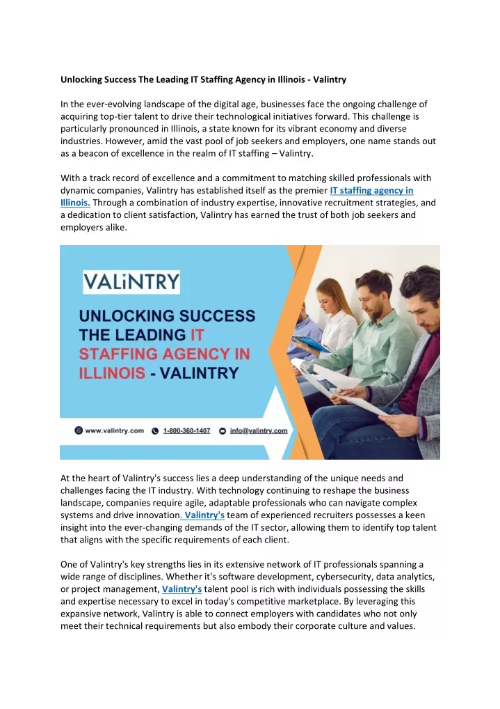 unlocking success the leading it staffing agency