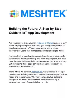 building the future a step by step guide