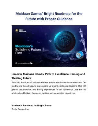 maidaan games bright roadmap for the future with