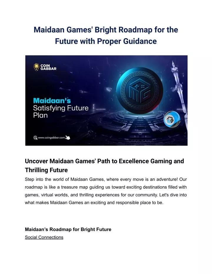 maidaan games bright roadmap for the future with