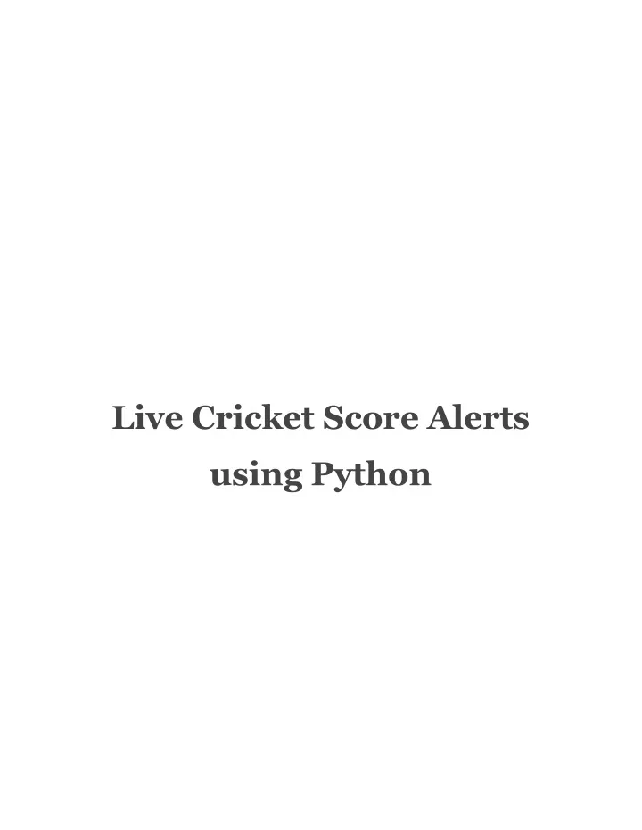 live cricket score alerts