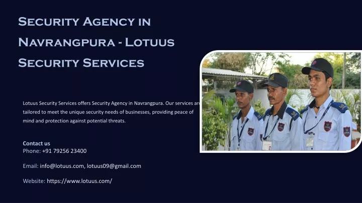 security agency in navrangpura lotuus security