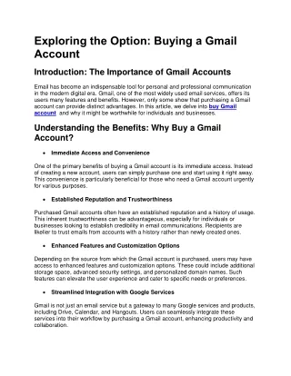 buy gmail account