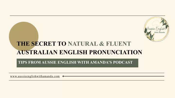 the secret to natural fluent australian english