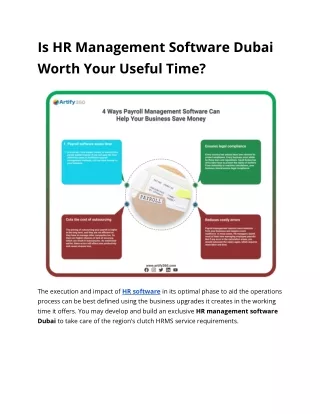 is hr management software dubai worth your useful