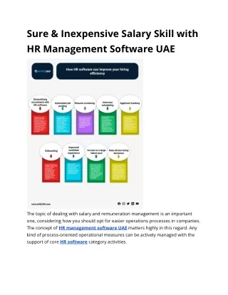 Sure & Inexpensive Salary Skill with HR Management Software UAE