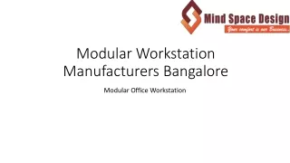Modular Workstation Manufacturers Bangalore-Modular Office Workstation