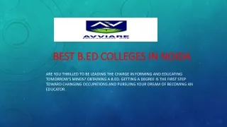 Best B.Ed colleges in Noida