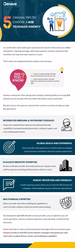 5 Crucial Tips to Choose B2B Telesales Agency