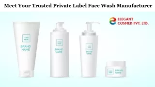 Meet Your Trusted Private Label Face Wash Manufacturer