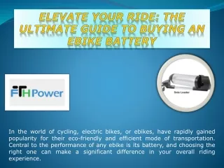 Buy ebike battery