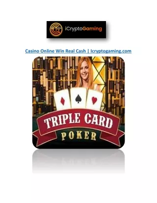 Casino Online Win Real Cash | Icryptogaming.com