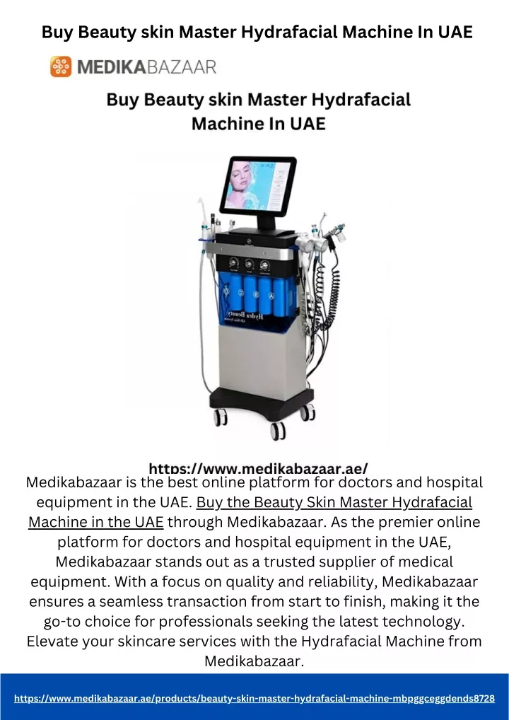 buy beauty skin master hydrafacial machine in uae