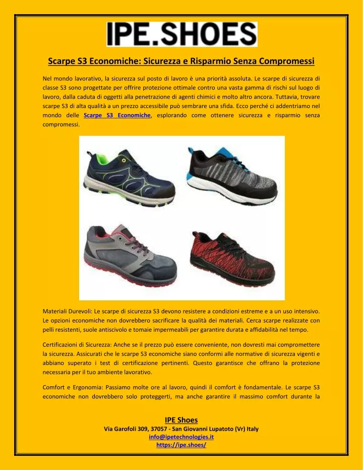 scarpe s3 economiche sicurezza e risparmio senza