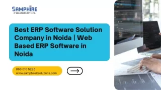 Best ERP Software Solution Company in Noida  Web Based ERP Software in Noida