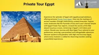Private tour Egypt