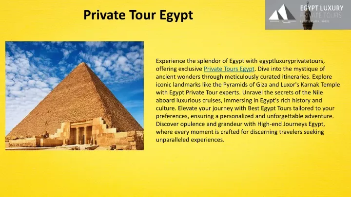 private tour egypt
