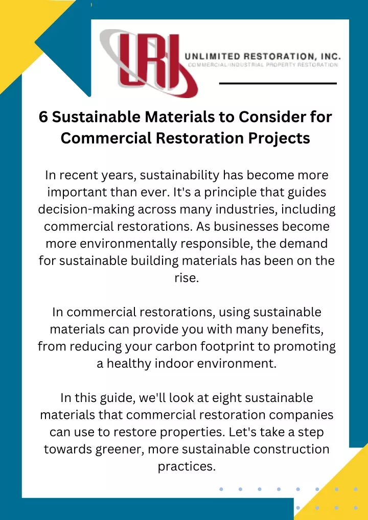 6 sustainable materials to consider