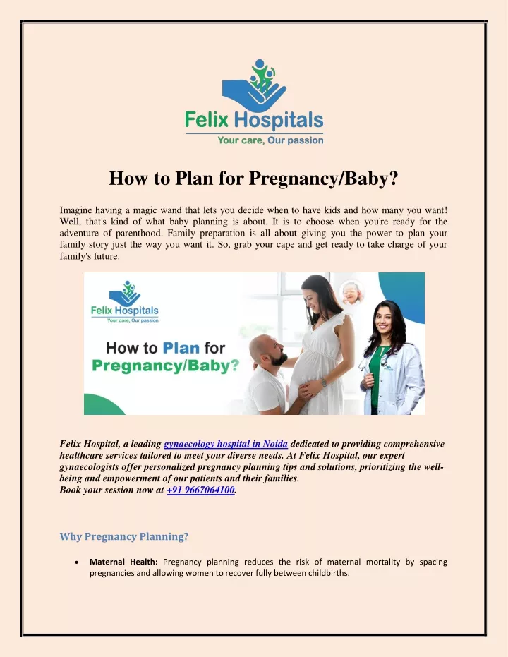 how to plan for pregnancy baby