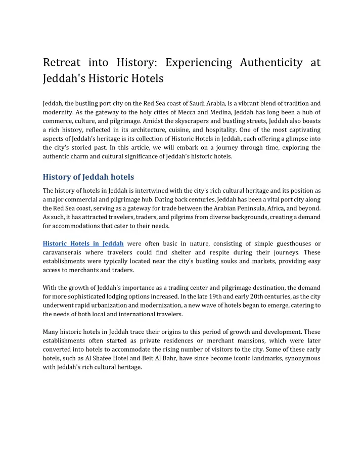 retreat into history experiencing authenticity