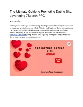 The Ultimate Guide to Promoting Dating Site_ Leveraging 7Search PPC