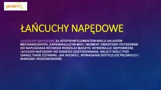 Łańcuchy napędowe