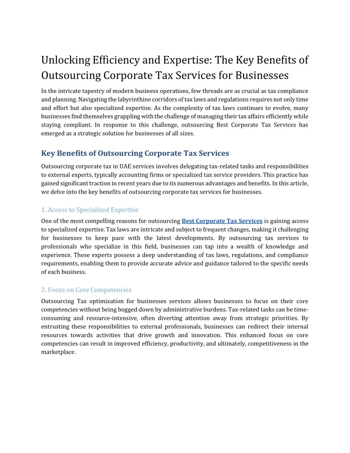 unlocking efficiency and expertise