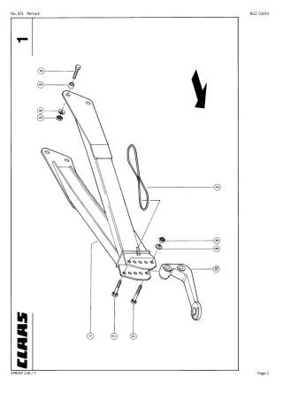 CLAAS SPRINT 230 T Loader Wagon Parts Catalogue Manual Instant Download (SN 36401001-36499999)