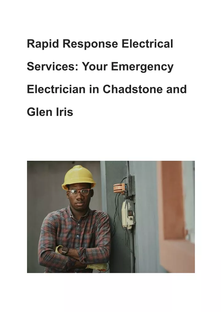 rapid response electrical