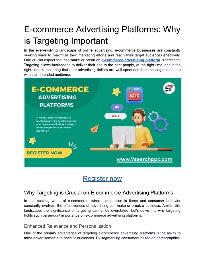 e commerce advertising platforms why is targeting
