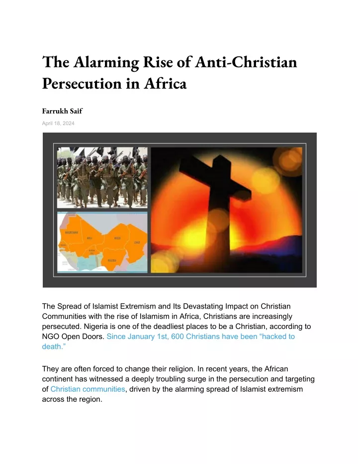 the alarming rise of anti christian persecution