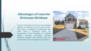 Advantages of Concrete Driveways Brisbane