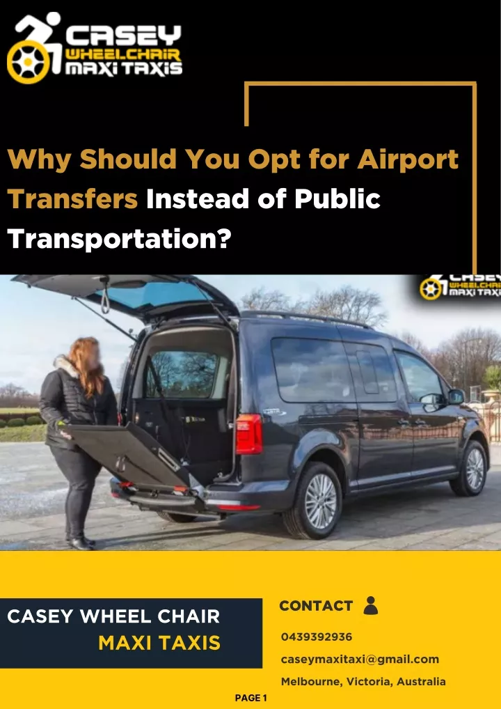 why should you opt for airport transfers instead