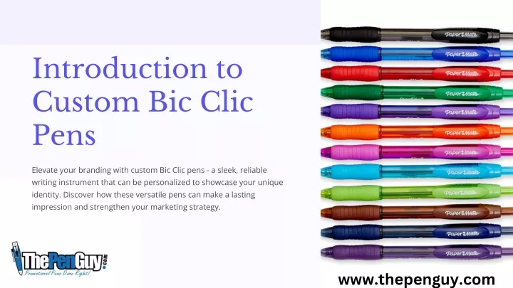 introduction to custom bic clic pens