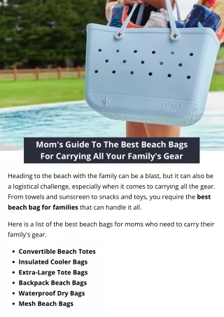 mom s guide to the best beach bags for carrying