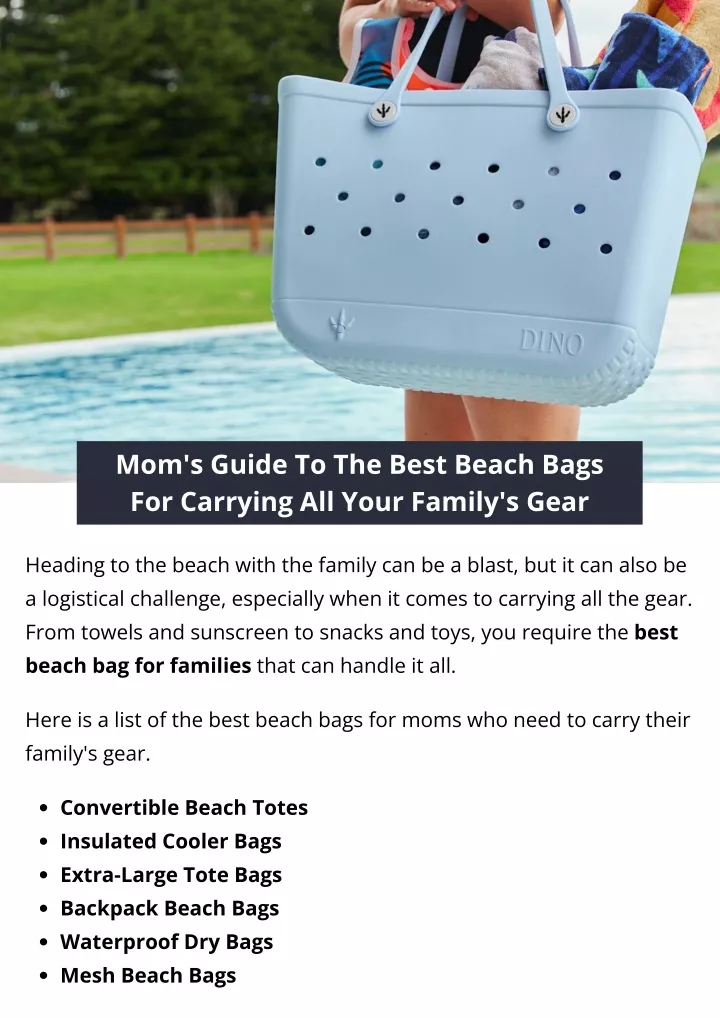 mom s guide to the best beach bags for carrying