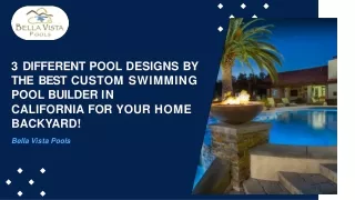 Swimming Pool Contractors Southern California